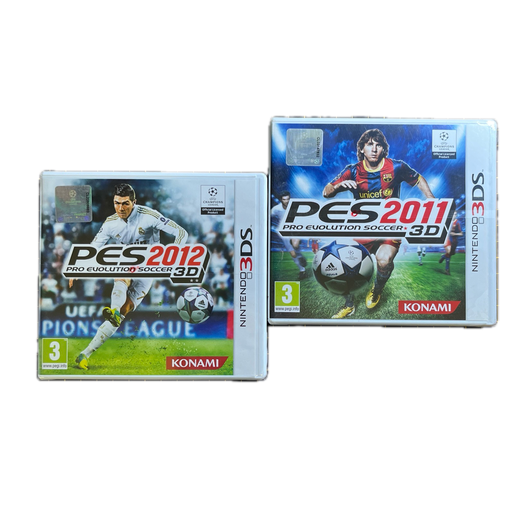 Lot 2 Pro Evolution Soccer PES 3D 2011 2012 Set Nintendo 3DS PAL UK Brand New