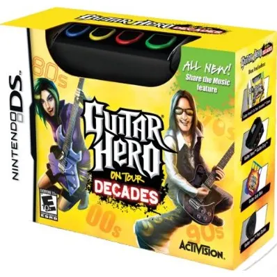 Guitar Hero On Tour Decades Nintendo DS (w/ Guitar Hero Peripheral) 