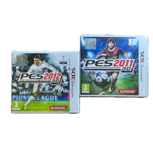 Lot 2 Pro Evolution Soccer PES 3D 2011 2012 Set Nintendo 3DS PAL UK Brand New